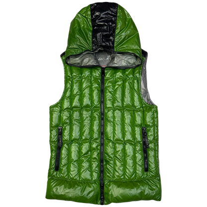 Duvetica Hooded Puffer Gilet In Green ( M )