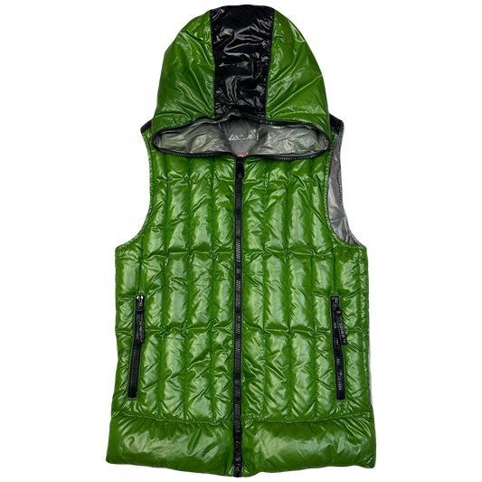 Duvetica Hooded Puffer Gilet In Green ( M )
