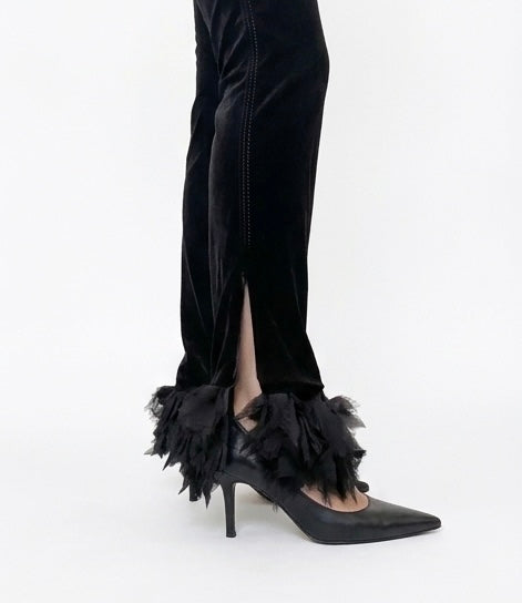 Chanel Velvet Trousers | O/S, Black