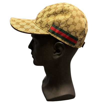 Gucci Monogram Cap In Tan (L)