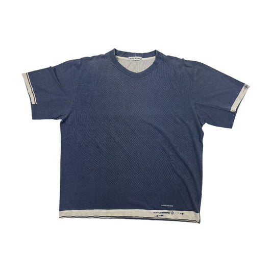 1999 Stone Island Navy Print Process T-Shirt