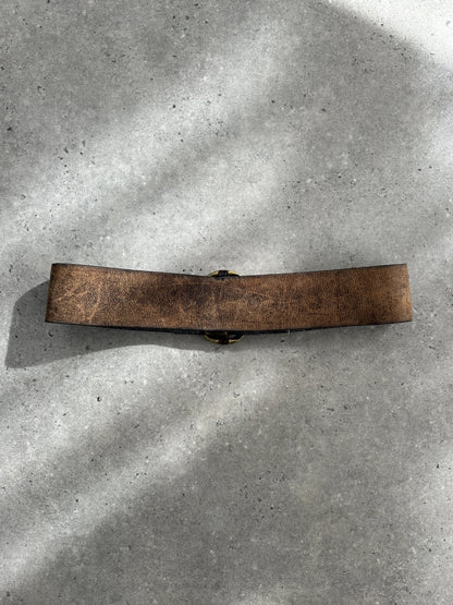 Vintage 1980s Chunky Leather Belt - W31-35