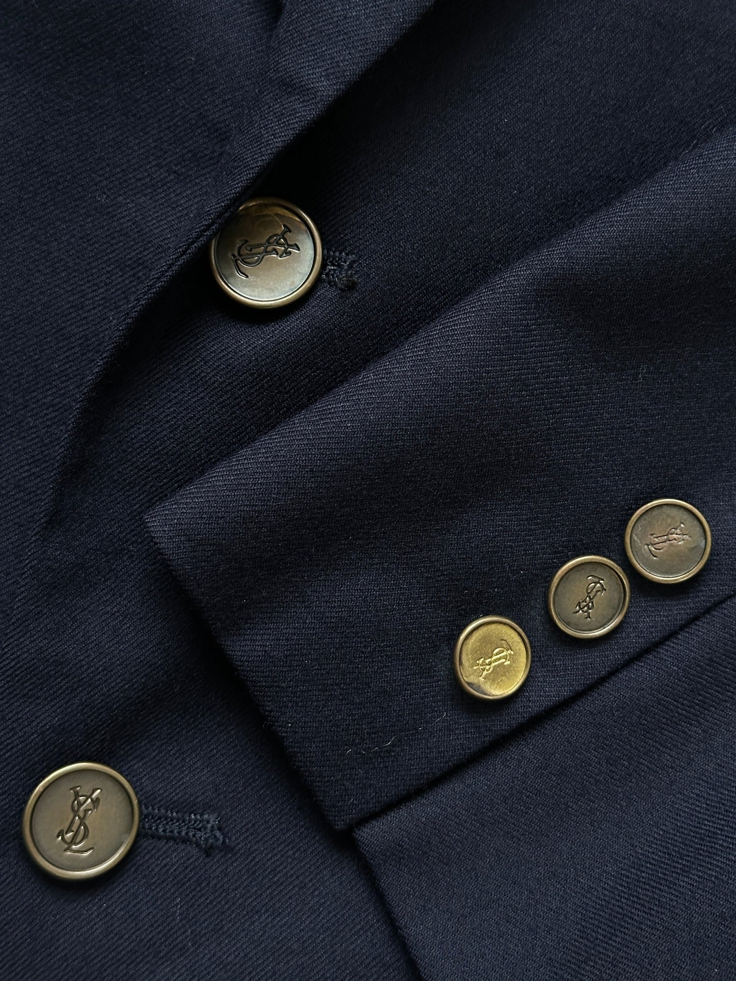 Yves Saint Laurent Menswear 1990s Pure Wool Bespoke Button Blazer - 46R/XL