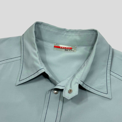 Prada Sport SS00 Contrast Stitch Popper Shirt - M/L