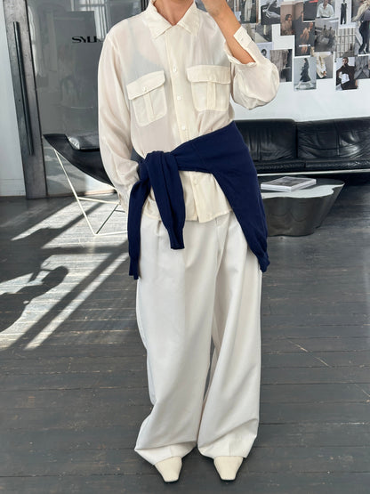 Vintage 1990s Pure Silk Minimal Shirt - M