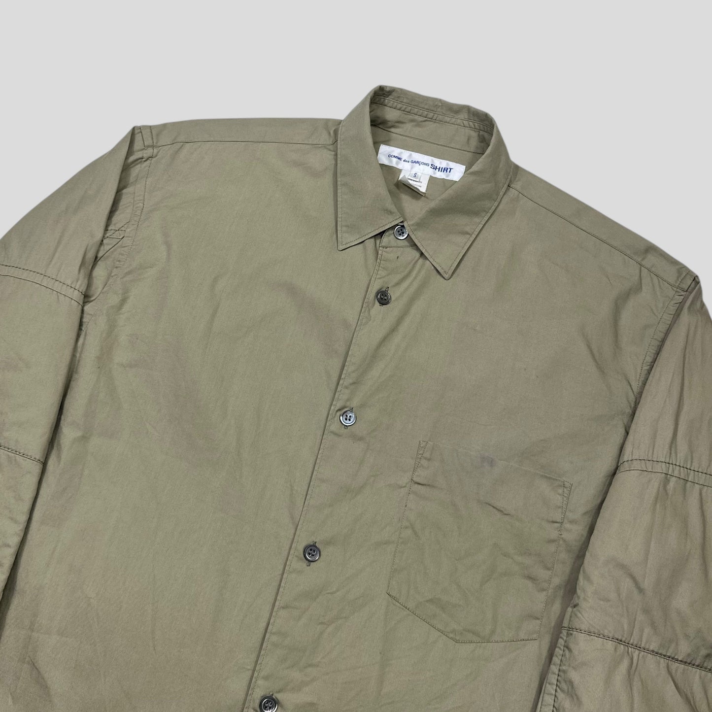 Comme Des Garçons SHIRT 00’s Moto Detailed Elbow Pad Shirt - S/M | Default Title, Khaki