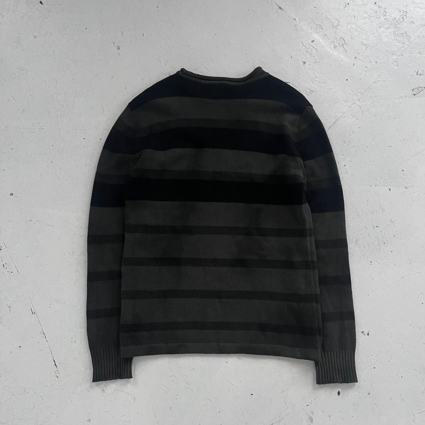 2000s armani jeans striped knit | Striped, Black