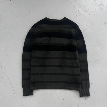 2000s armani jeans striped knit | Striped, Black