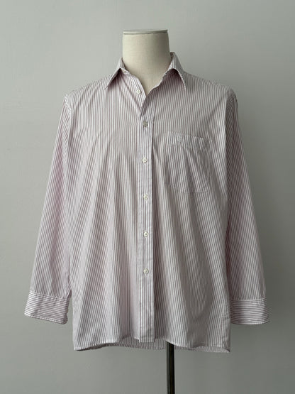 Christian Dior 1990s Cotton Striped Logo Shirt - M | Medium, Multicoloured
