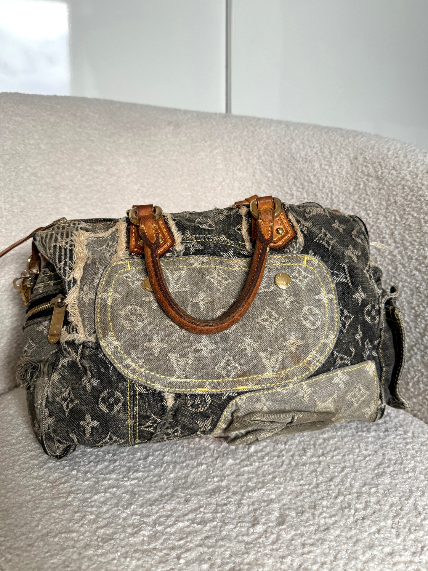 RARE 2007 Louis Vuitton Patchwork Denim Speedy 30 Handbag | O/S, Multicoloured