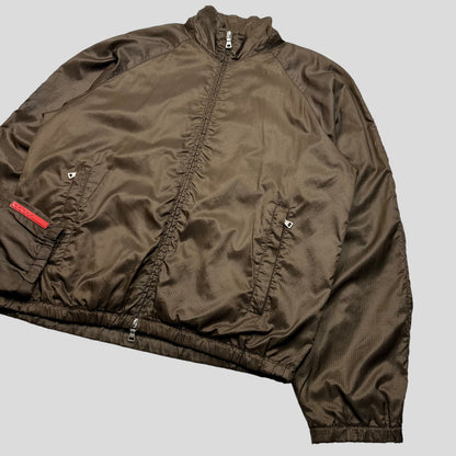 Prada Sport 00’s Ripstop Nylon Shimmer Track Jacket - L