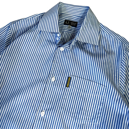 Armani Jeans 00’s Striped Longsleeve Shirt L | Large, Blue