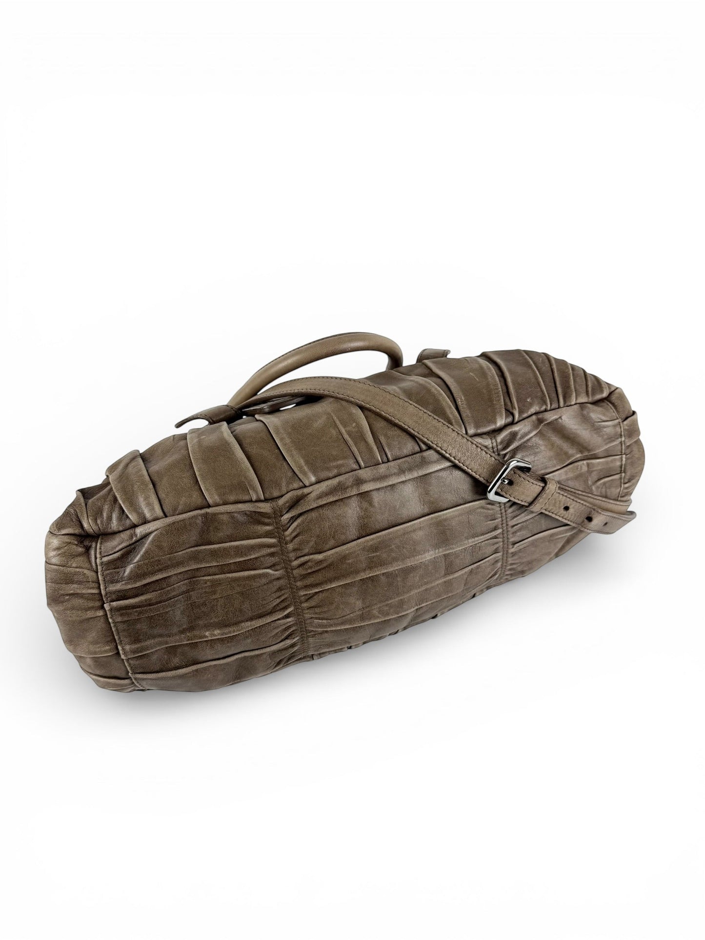 2010s Prada Tessuto Gaufre 2Way Handbag | O/S, Brown