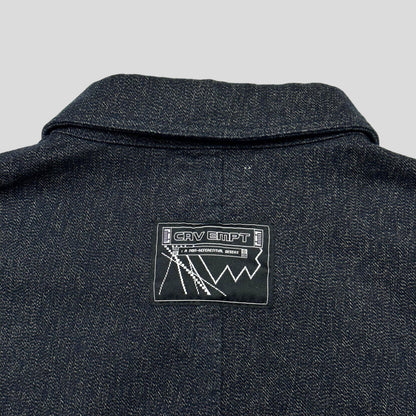 Cav Empt AW23 Black Heather Denim Boxy Jacket - L