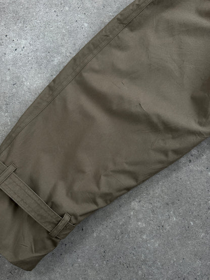 London Fog 1990s High Neck Double Breasted Belted Trench Coat - XL