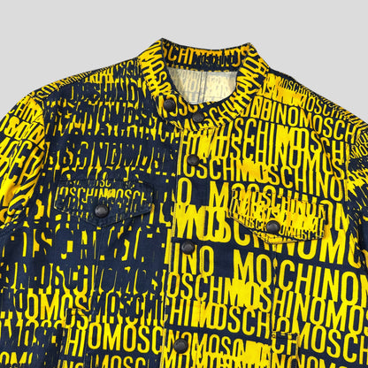 Moschino Jeans 1996 Crazy Print Cotton Jacket - IT48 (S/M) | Small, Yellow