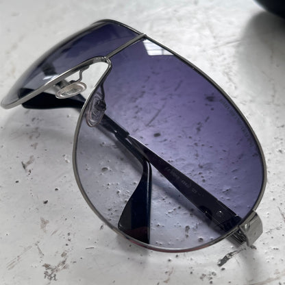2000s emporio armani violet/silver sunglasses | O/S, Silver