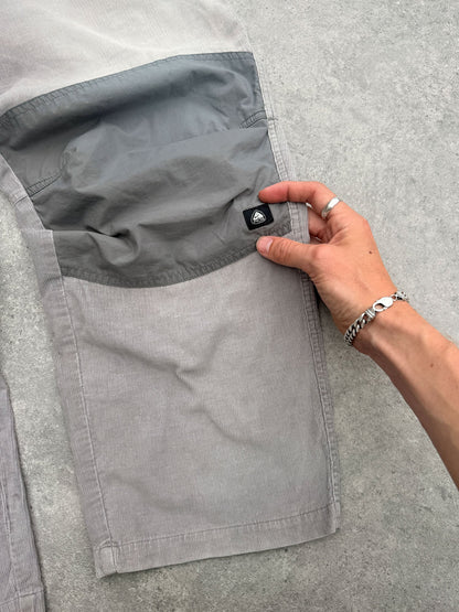 nike acg 2000s technical corduroy cargo trousers (m) | Default Title, Grey