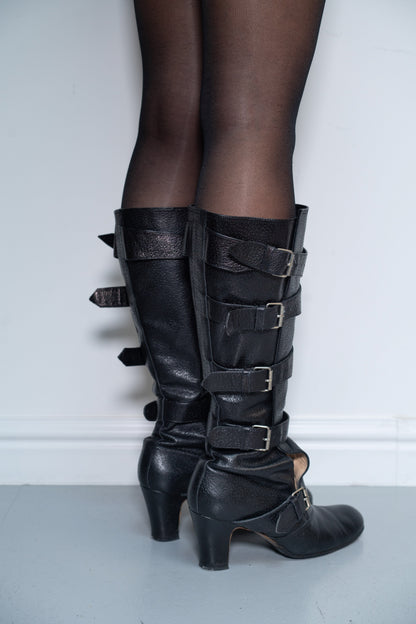 VIVIENNE WESTWOOD PIRATE BUCKLE BOOTS (EU 41) | DEFAULT TITLE, Black