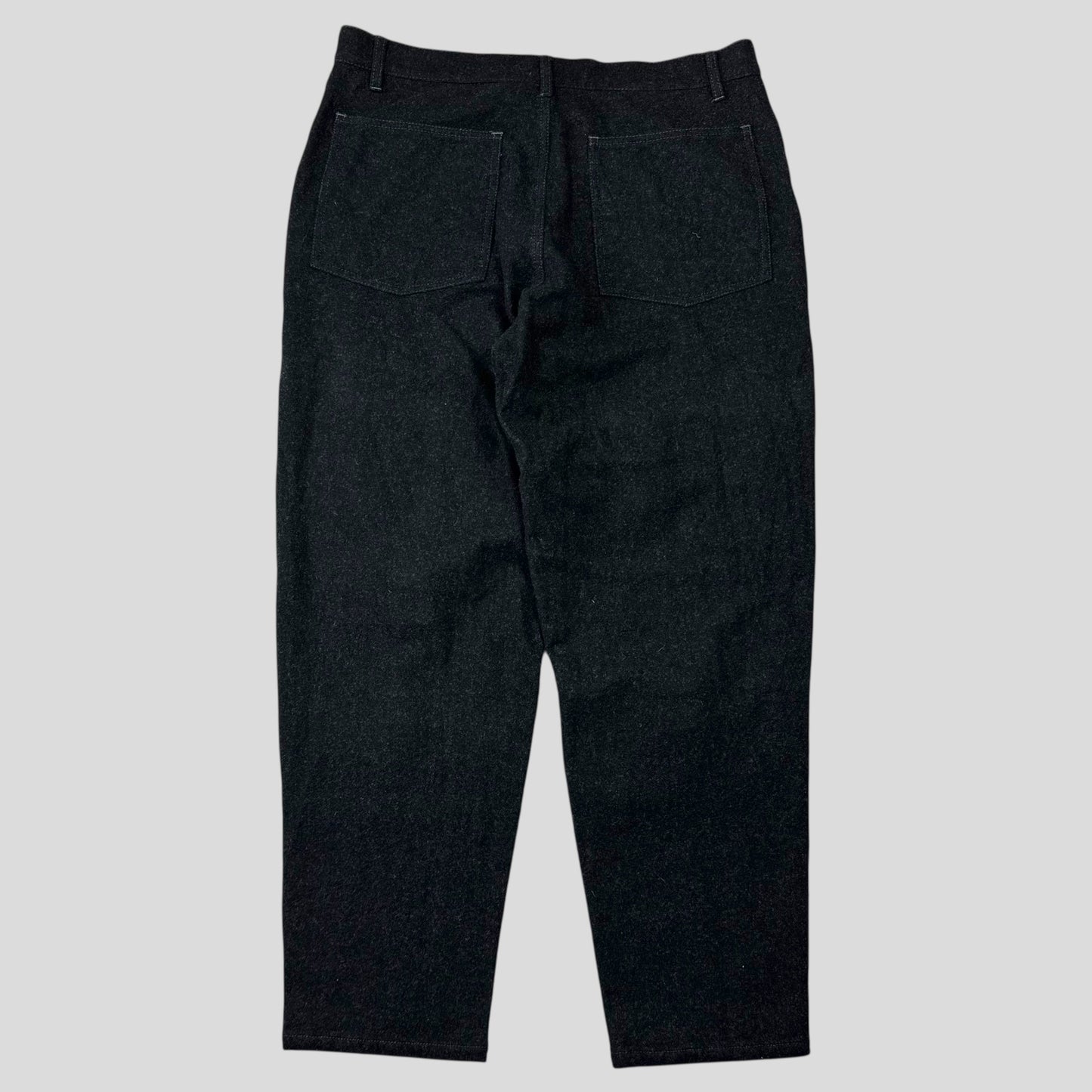 CDG SHIRT 00’s Buckle Patchwork Panelled Wool Trousers - L