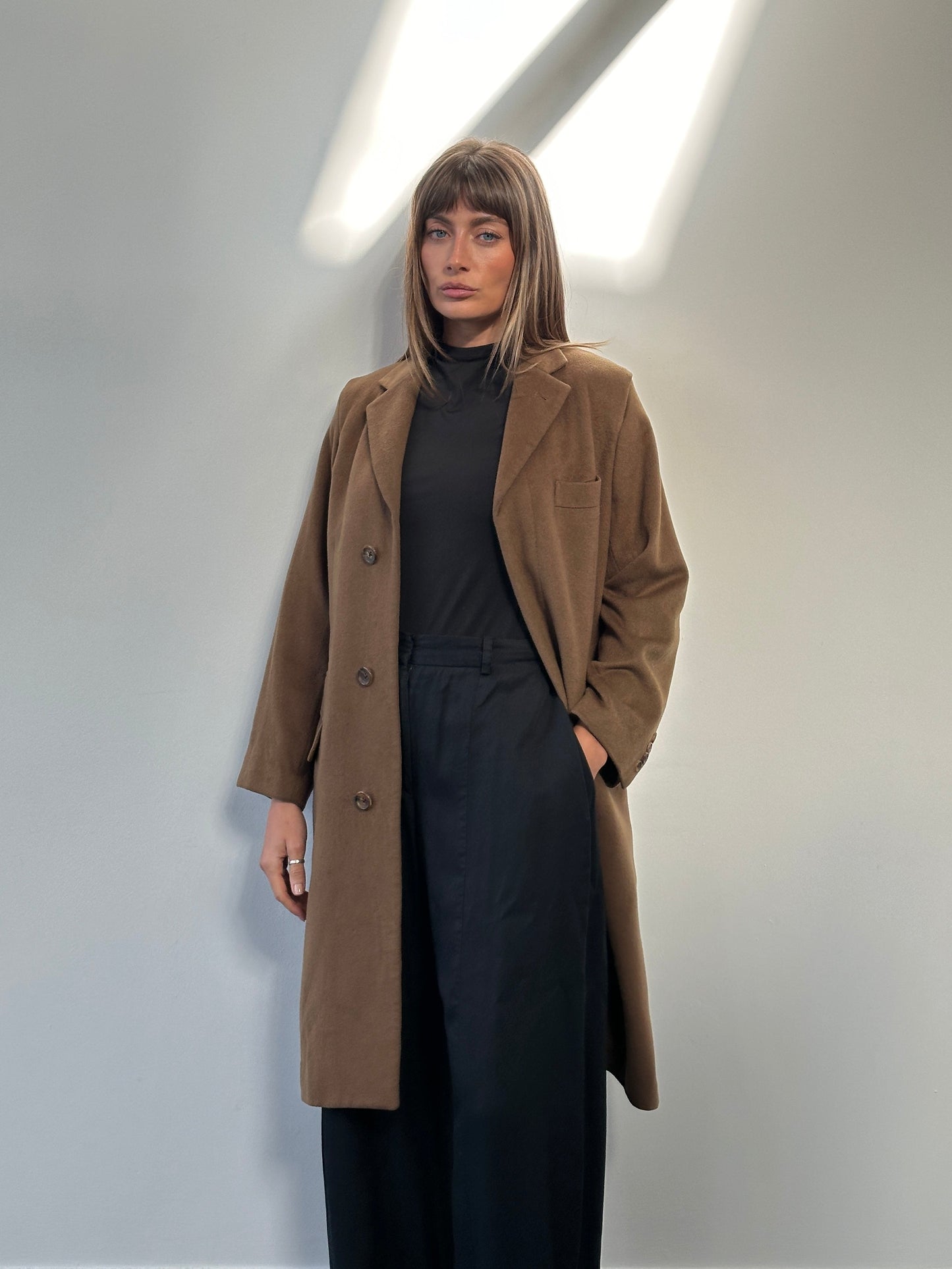 Vintage 1980s Italian Pure Cashmere Coat - S/M