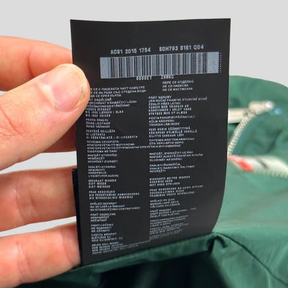 Prada Milano 2015 Emerald Contrast Zip Nylon Windbreaker | Medium, Green
