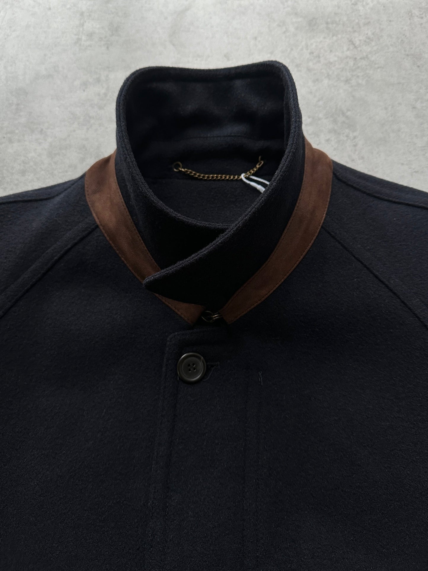 Vintage 1980s Wool Concealed Placket Belted Coat - XXL