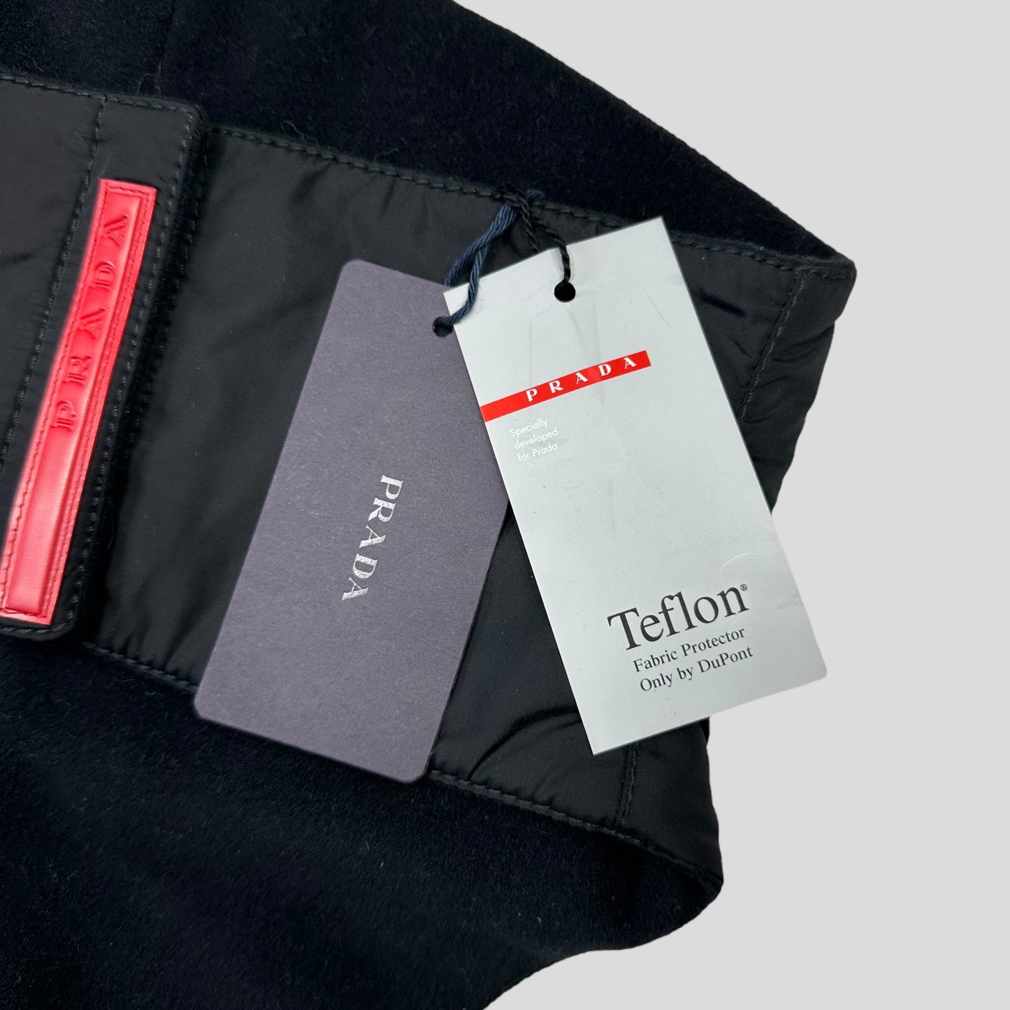 Prada Sport FW98 Teflon Nylon Fleece Magnetic Neck Gaitor | Default Title, Black