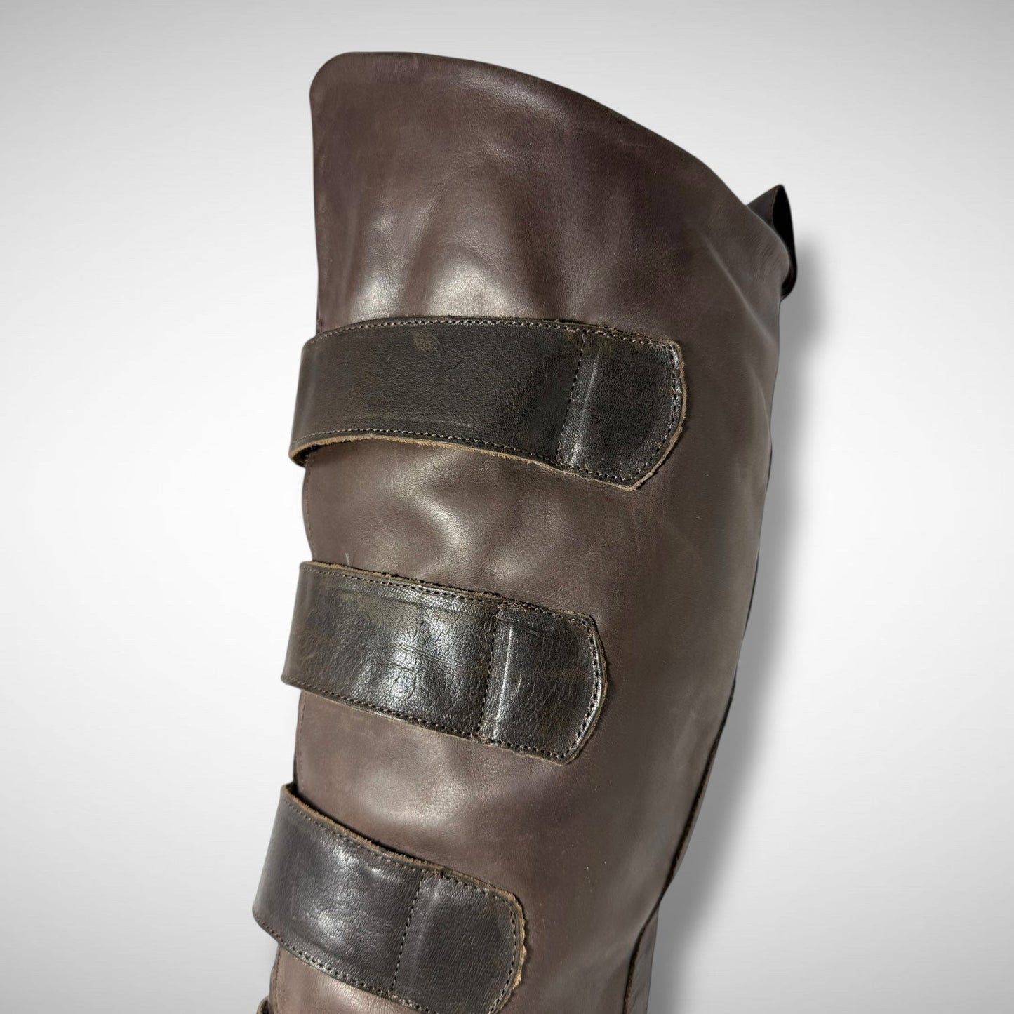 Marithé + François Girbaud Leather Strap Boots (2000s)