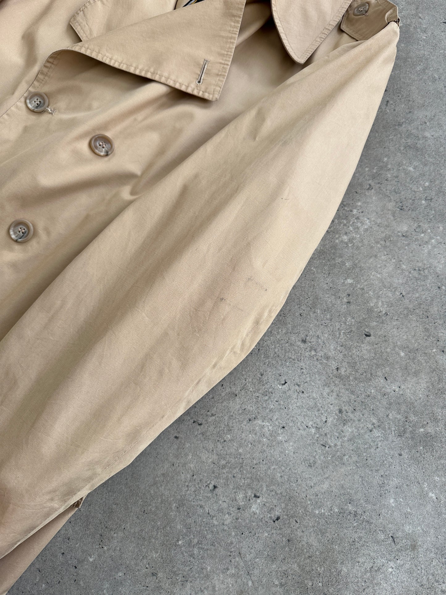 Christian Dior Paris Cotton Double Breasted Trench Coat - L