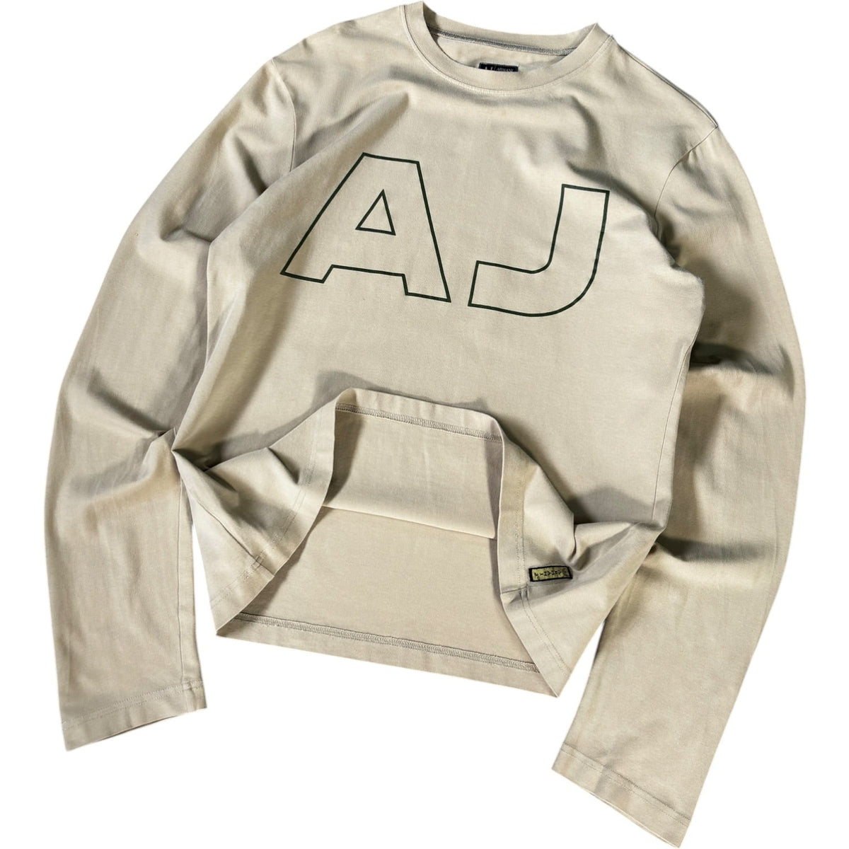 Armani Jeans 00’s Women’s Longsleeve Top Size 12/14 | 12/14, Beige