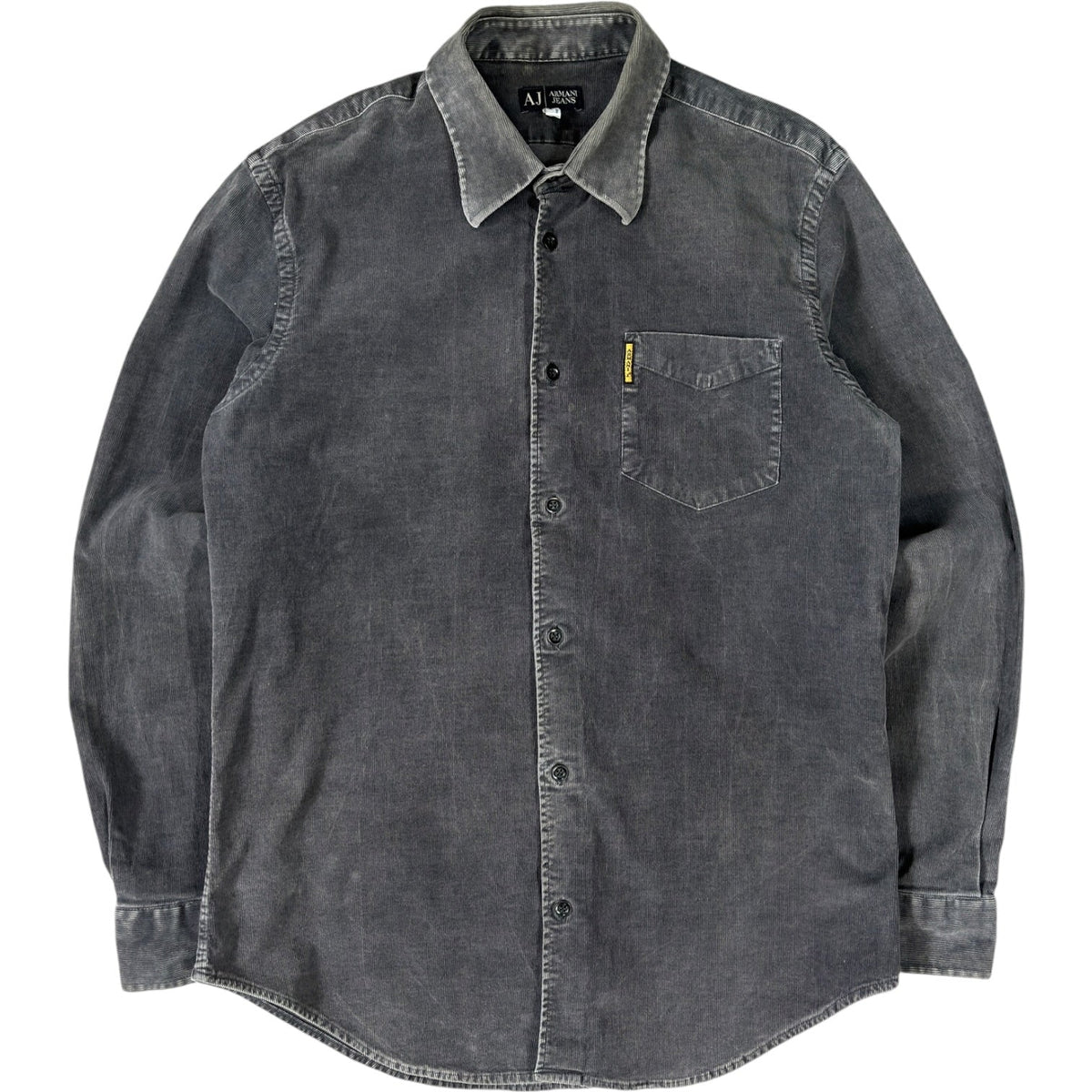 Armani Jeans 00’s Mini Corduroy Shirt M | Medium, Charcoal