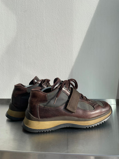 Prada Sport 00s Leather Strap Hiking Boots | SMALL, Red