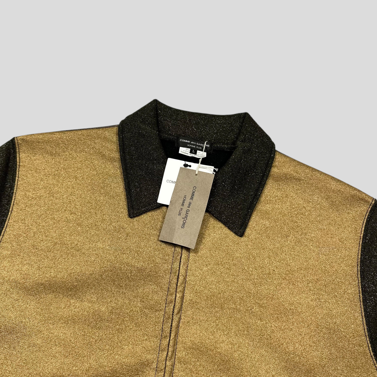 CDG Homme 2011 Gold Glitter Work Jacket - L (M) | Medium, Gold