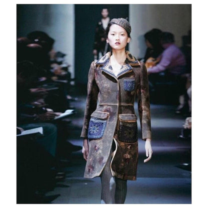 Prada AW05 Crochet Alpaca Wool Beret Hat - M