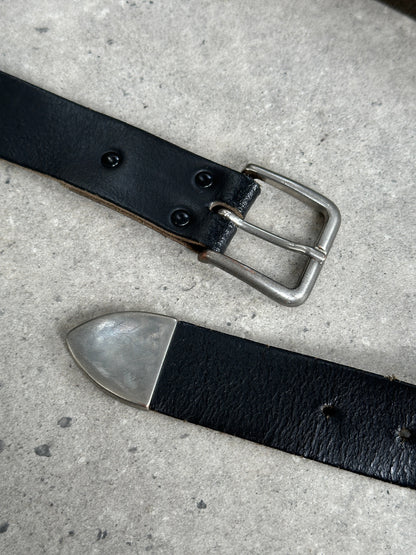 Vintage Chrome Leather Belt - W32-36