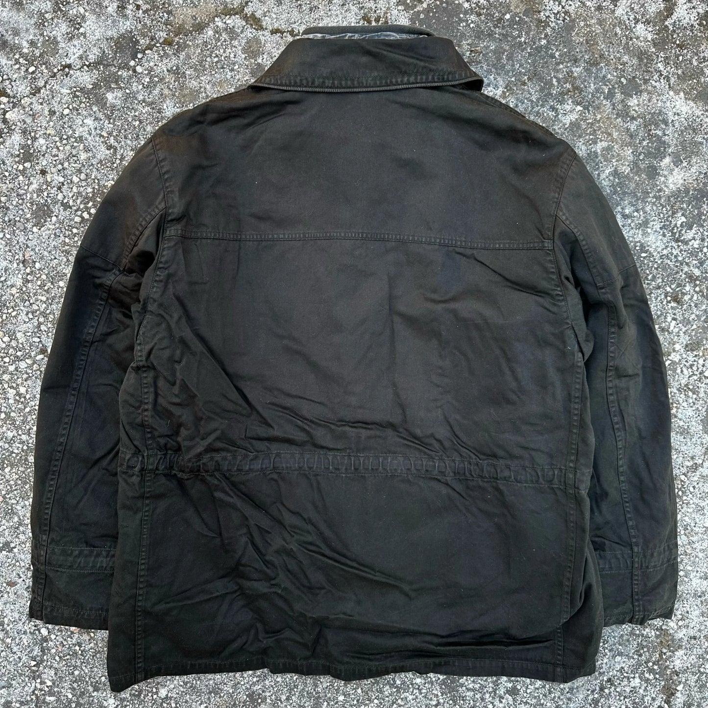 A/W1995 Charcoal Raso Gommato Dual Layer Multi Pocket Jacket