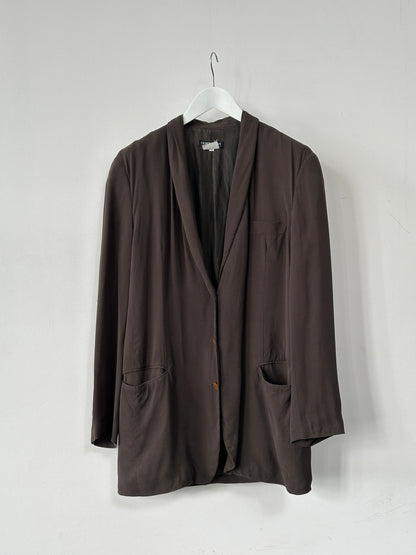 Giorgio Armani Black Label Silk Blazer - M