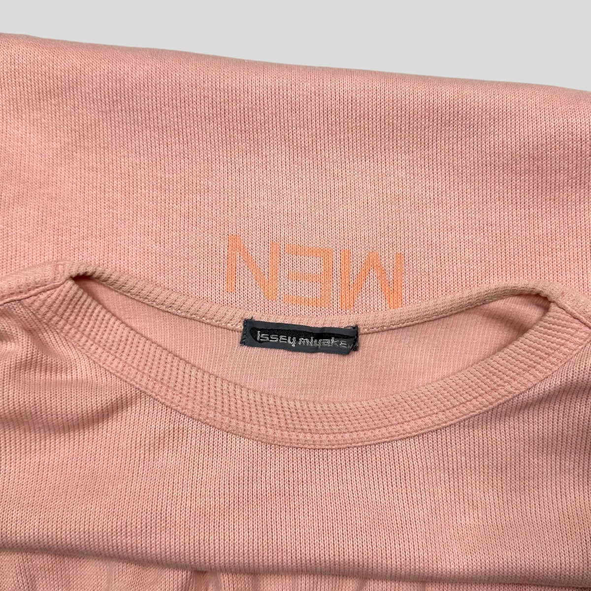 Issey Miyake Men 1989 Ribbed Logo Knit - M | Pink