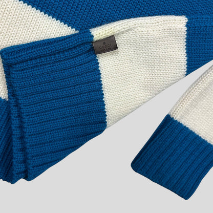 Gucci 2016 Alessandro Michele Boat Neck Striped Heavy Knit - M/L