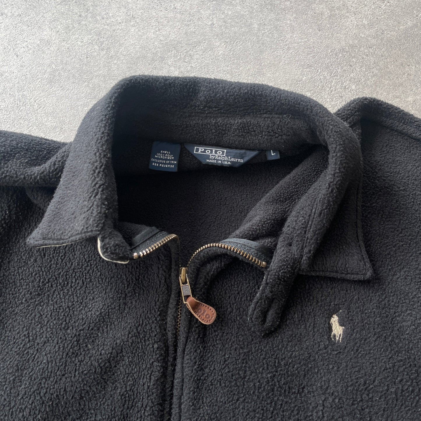 Ralph Lauren 1990s heavyweight Polartec fleece harrington jacket (L)