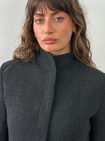 Emporio Armani 1990s High Neck Minimal Jacket - XS/S
