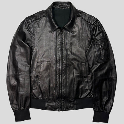 Neil Barrett 00’s Multi Zip Detailed Leather Flight Jacket - M | Default Title, Multicoloured