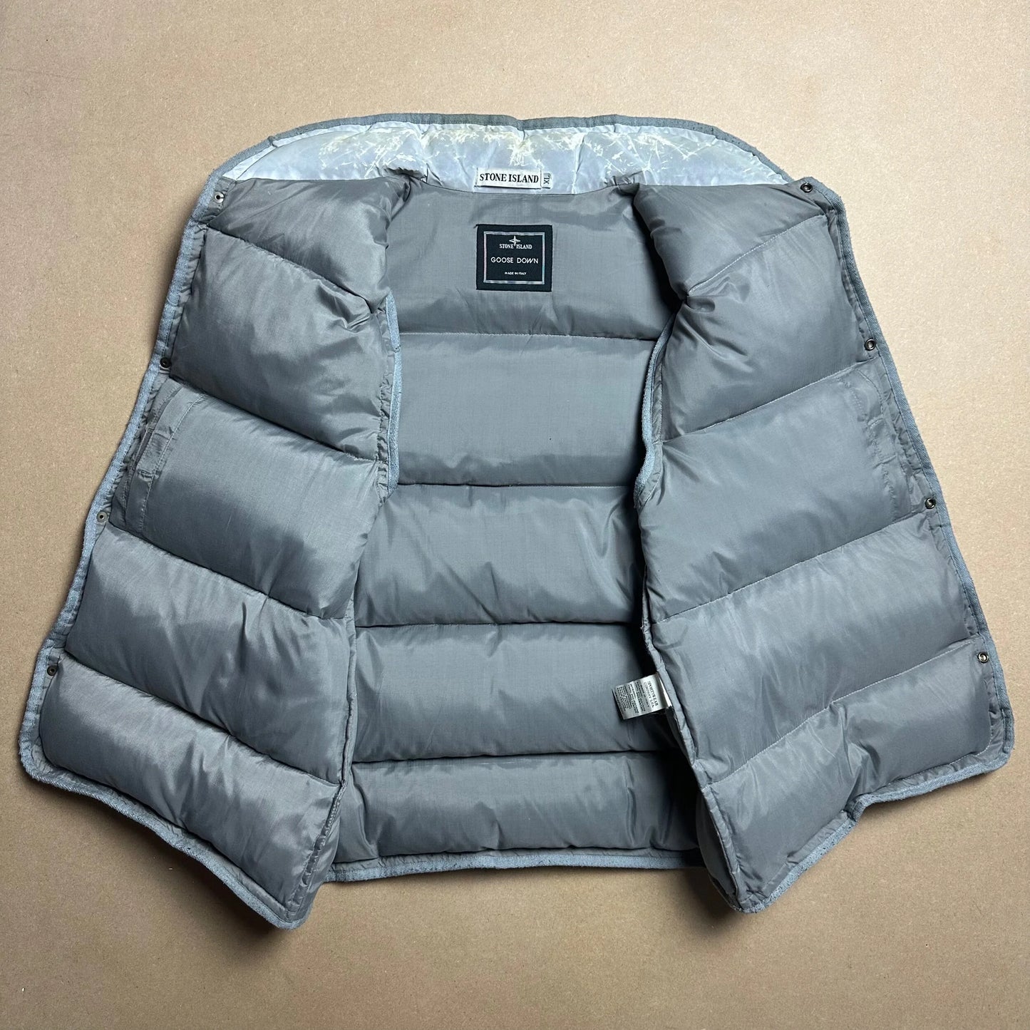 A/W 1993 Chrome Silver Goose Down Reflective Gilet