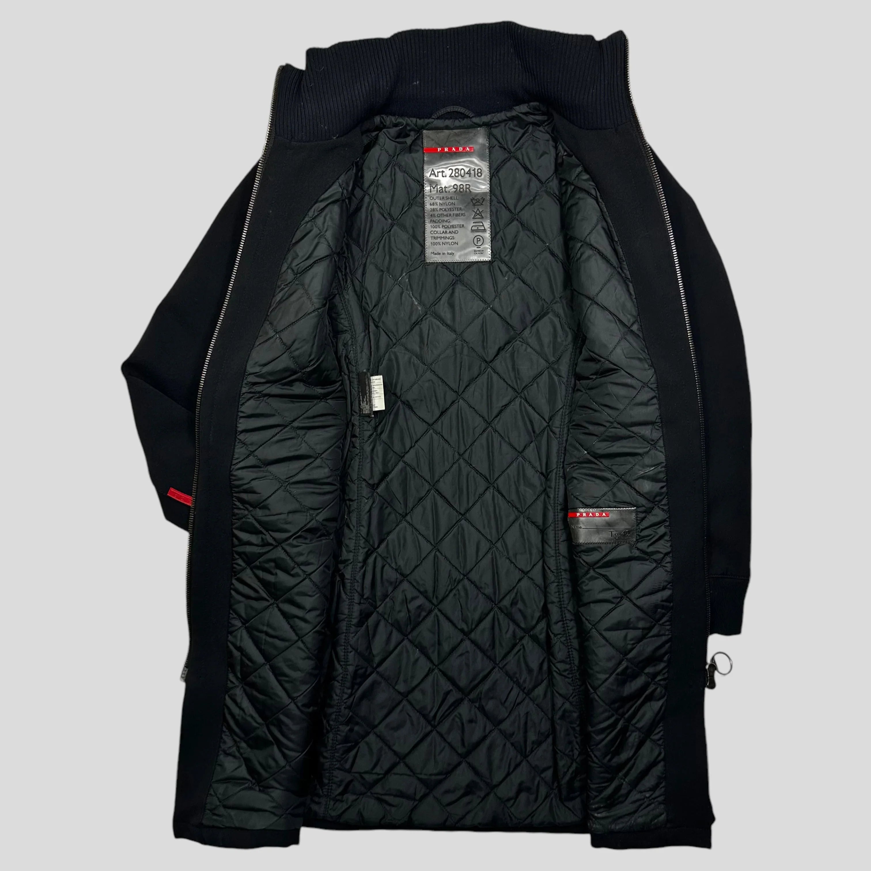PRADA SPORT 00's zip up padded jacket