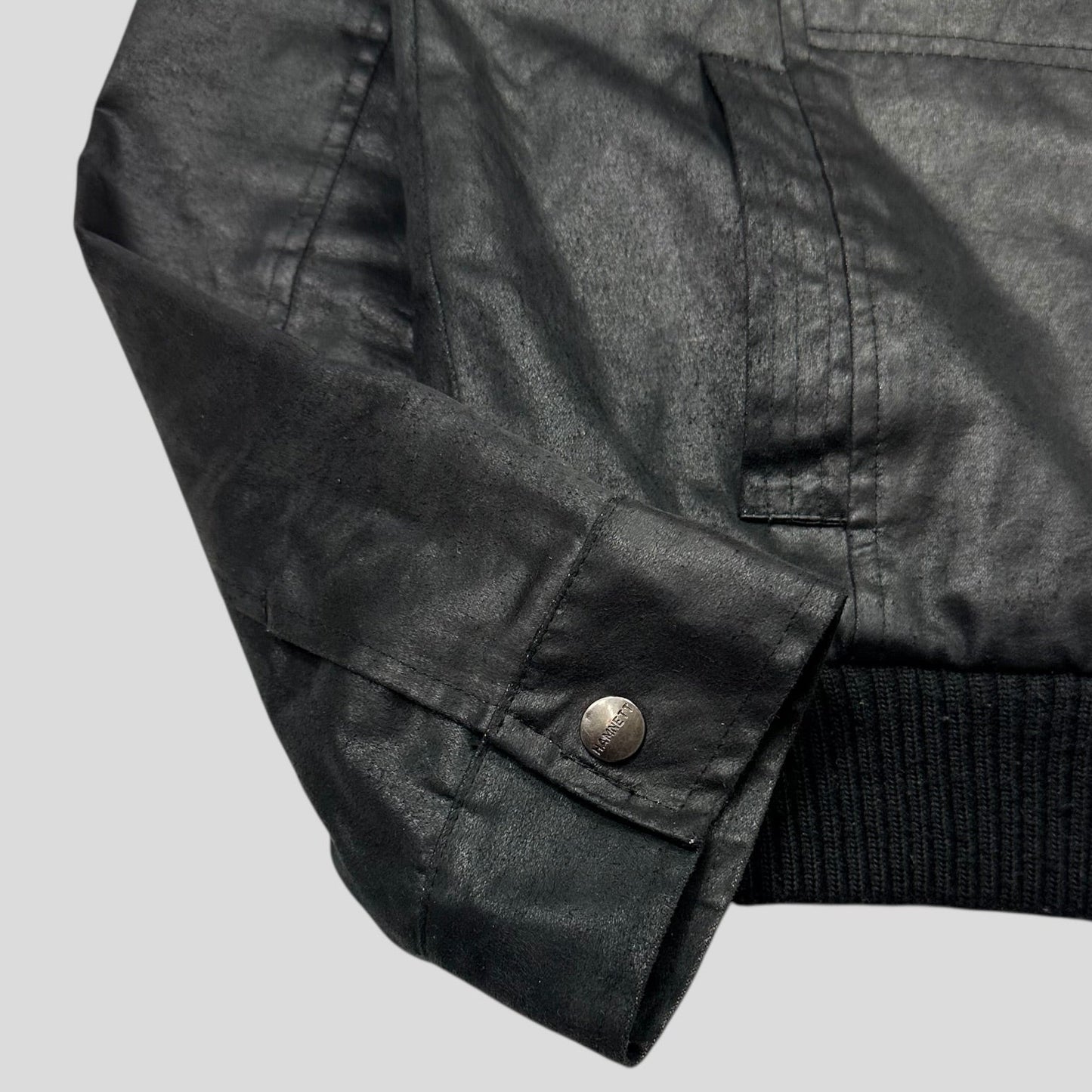 Kathrine Hamnett 00’s Poly Cotton Moto Bomber Jacket - M/L | Default Title, Black