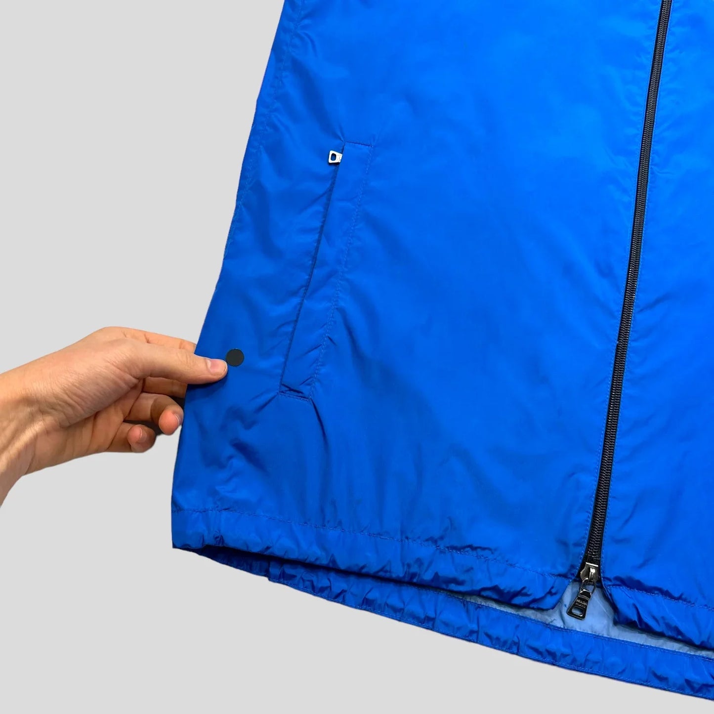 Prada Sport SS99 Latex Pocket Electric Blue Jacket - L