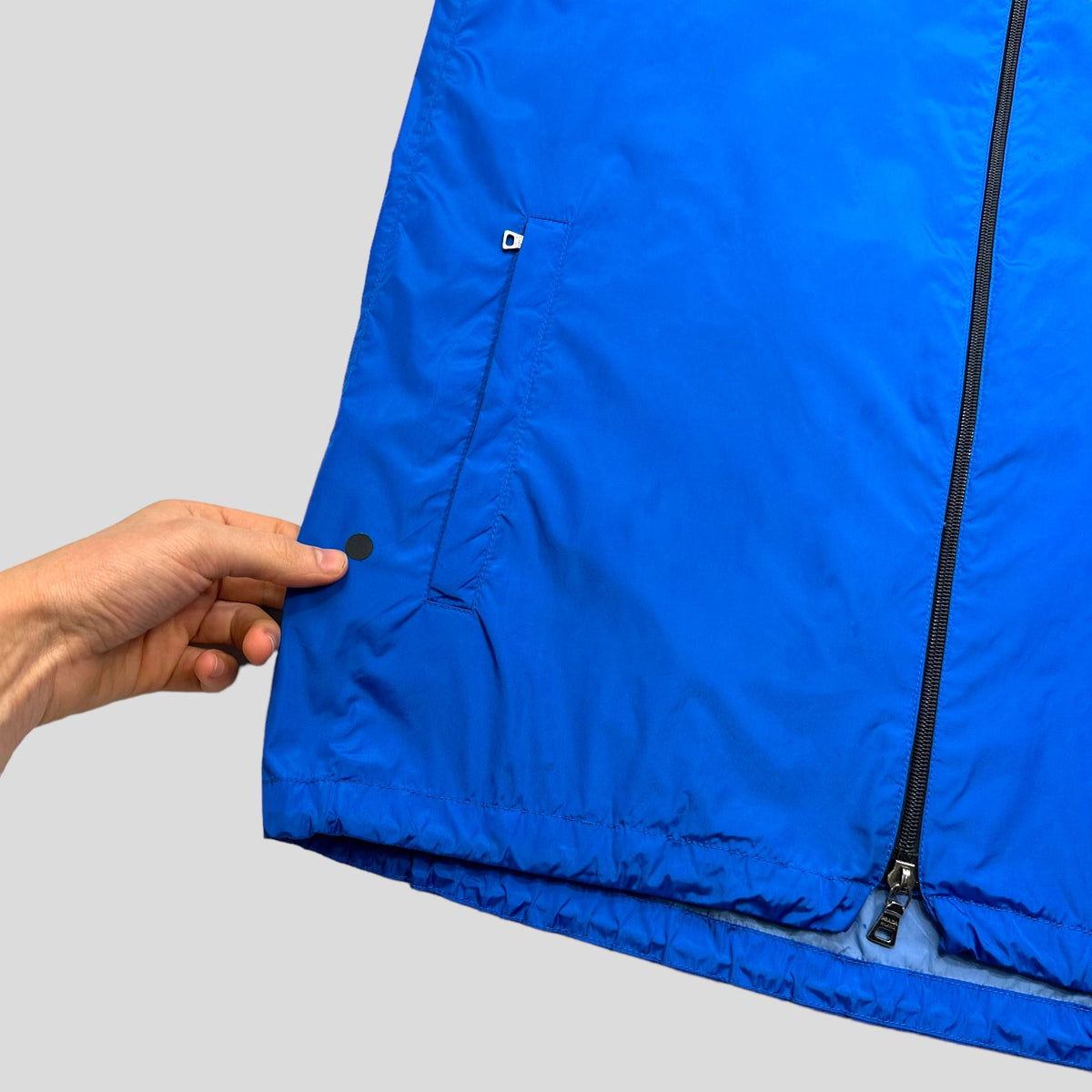 Prada Sport SS99 Latex Pocket Electric Blue Jacket - L | Large, Multicoloured