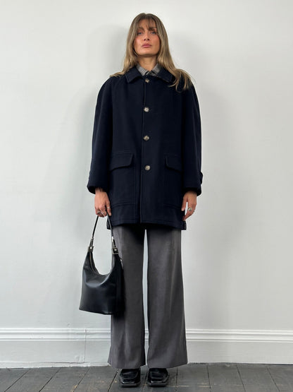 Burberry New Wool Single Breasted Coat - XL