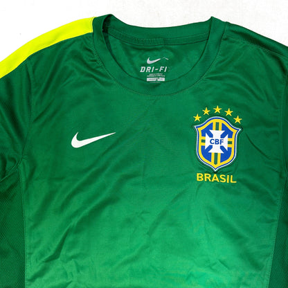 Nike 2013/14 Brazil Training Shirt In Green ( M )